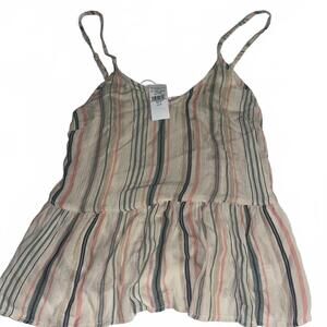 New With Tags American Eagle Striped Spaghetti Strap Tank Top Woman’s Medium NWT